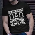 Mens Proud Dad Awesome Drum Major Marching Band T-shirt Gifts for Him