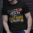 Proud Dad Of A Coast Guard Veteran American Flag Military T-Shirt Gifts for Him