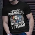 Proud Grandson Of Korean War Veteran Dog Tag Military Family T-shirt Gifts for Him