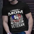 Proud Mom Of A Us Veteran - Dog Tags Military Mother T-shirt Gifts for Him