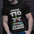 Proud Tio Of An Autism Warrior Awareness Ribbon Uncle Unisex T-Shirt Gifts for Him