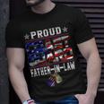 Proud Us Coast Guard Father-In-Law Dog Tags Military Family T-Shirt Gifts for Him