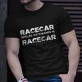 Racecar Spelled Backwards Funny Car Mechanic Race Car Unisex T-Shirt Gifts for Him