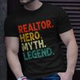 Realtor Hero Myth Legend Vintage-Immobilienmakler T-Shirt Geschenke für Ihn