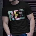 Recycle Reuse Renew Rethink Tie Dye Environmental Activism Unisex T-Shirt Gifts for Him