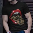 Red Lips Camo Tongue Camouflage Military Trendy Grunge Funny Unisex T-Shirt Gifts for Him