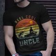 Reel Cool Uncle Fishing Dad Gifts Fathers Day Fisherman Unisex T-Shirt Gifts for Him