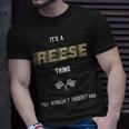 Reese Cool Last Name Family Names Unisex T-Shirt Gifts for Him