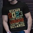 Rente 2023 Eine Echte Legende Verlässt Das Gelände Retro T-Shirt Geschenke für Ihn