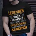 Rente 2024 Ruhestand Pension Deko Dekoration Rentner 2024 T-Shirt Geschenke für Ihn