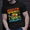 Retro Aruba Family Vacation 2023 Sunset Beach Summer Trip Unisex T-Shirt Gifts for Him
