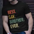 Retro Best Gay Brother Ever Cool Gay Gift Unisex T-Shirt Gifts for Him