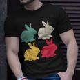 Retro Easter Bunny Rabbit Vintage Men Dad Kids Women V2 T-Shirt Gifts for Him