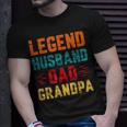 Retro Fathers Day Dad The Legend Husband Dad Grandpa Unisex T-Shirt Gifts for Him