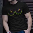 Retro Mardi Gras Pun Outline Girls Friends T-Shirt Gifts for Him