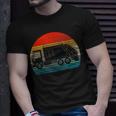 Retro Recycling Trash Garbage Truck Sunset Old School Party Unisex T-Shirt Gifts for Him