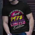 Retro Vintage April 1972 T-Shirt, Geburtstagsparty für Männer & Frauen Geschenke für Ihn