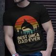 Retro Vintage Best Orca Dad Ever Father’S Day Long Sleeve Unisex T-Shirt Gifts for Him