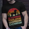 Retro Vintage Best Poodle Dad Ever Fathers Day T-Shirt Gifts for Him