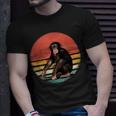 Retro Vintage Chimpanzee Monkey Wild Forest Animal Unisex T-Shirt Gifts for Him