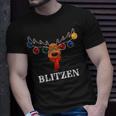 Santa Reindeer Blitzen Xmas Group Costume Unisex T-Shirt Gifts for Him