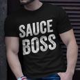 Sauce Boss Chef Bbq Cook Food Humorous V2 Unisex T-Shirt Gifts for Him