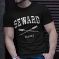 Seward Alaska Vintage Nautical Crossed Oars T-shirt Gifts for Him
