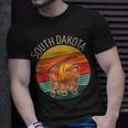 South Dakota Badlands Road Trip Buffalo Bison Vintage Unisex T-Shirt Gifts for Him