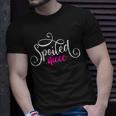 Spoiled Niece Beautiful Fancy White Pink Script Aunt Uncle Unisex T-Shirt Gifts for Him