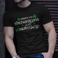St Patricks Day Prone To Shenanigans And Malarkey T-Shirt Gifts for Him