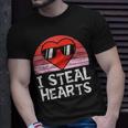 I Steal Hearts Vintage Valentines Day Cool Herat Boys Kids T-shirt Gifts for Him