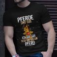 Süßes Schwarzes Pferde-Spruch T-Shirt, Cartoon-Design Tee Geschenke für Ihn