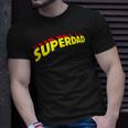 Mens Superdad Super Dad Super Hero Superhero Fathers Day Vintage T-Shirt Gifts for Him