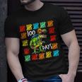 T Rex Dinosaur 100 Days Of School Teacher T-shirt Gifts for Him