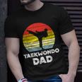Mens Taekwondo Dad Sunset Retro Korean Martial Arts Men T-Shirt Gifts for Him