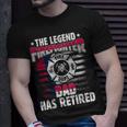 The Legend Firefighter Dad Has Retired Funny Retired Dad Unisex T-Shirt Gifts for Him