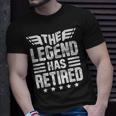 The Legend Has Retired Funny Retirement Men Women Distressed Unisex T-Shirt Gifts for Him