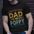 I Have Two Titles Dad And Poppy Vintage Fathers Day Family T-Shirt Gifts for Him