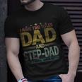 Mens I Have Two Titles Dad And Step Dad And I Rock Them Both V2 T-Shirt Gifts for Him