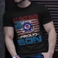 US Coast Guard Proud Son With American Flag T-Shirt Gifts for Him