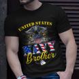 Us Military Navy Brother With American Flag Veteran Gift Unisex T-Shirt Gifts for Him