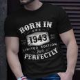 Vintage 1943 Made In 1943 80 Geburtstag Mann Frau 80 Jahre T-Shirt Geschenke für Ihn