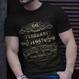 Vintage 1957 Outfit T-Shirt, für 66 Jahre alte Männer und Frauen Geschenke für Ihn