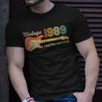 Vintage 1989 Birthday Gifts Guitar Lovers 34Th Birthday Unisex T-Shirt Gifts for Him