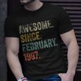 Vintage 1997 25Th Birthday Awesome Since February 1997 T-Shirt Gifts for Him