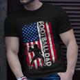 Vintage American Flag Football Dad Daddy Men T-Shirt Gifts for Him