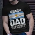 Mens Vintage Argentine Dad Argentina Flag Fathers Day T-Shirt Gifts for Him