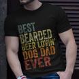 Mens Vintage Best Bearded Beer Lovin Dog Dad Pet Lover Owner T-Shirt Gifts for Him
