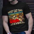 Vintage Best Cat Dad Ever And Retro For Dad Men Fathers Day Unisex T-Shirt Gifts for Him