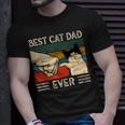 Vintage Best Cat Dad Ever Bump Fit V2 T-Shirt Gifts for Him